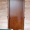 Above the door is real mahogany.  Hard to believe you're looking at a hollow core steel fire door! 
Amazing match!  